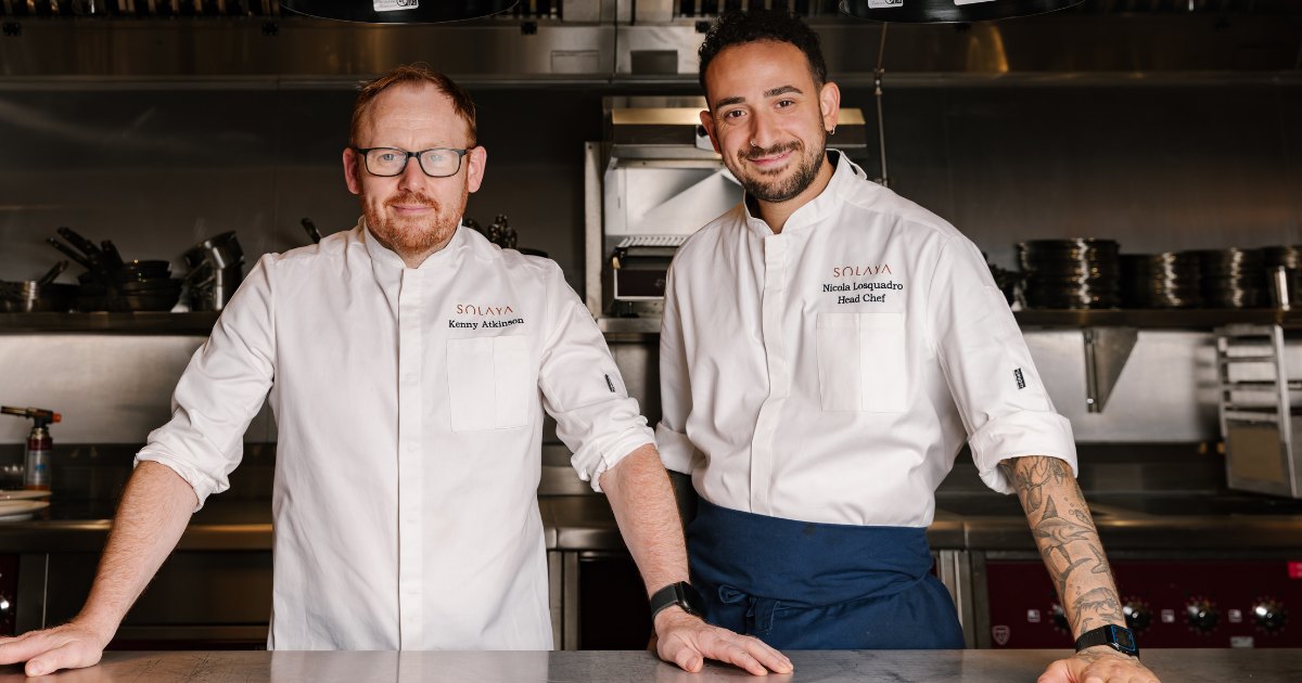 Kenny Atkinson and Nicola Losquado at Solaya in London